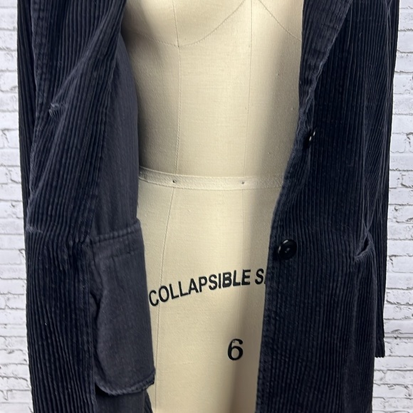 Newport News | black 100% cotton, corduroy elongated jacket size 10 - Picture 10 of 11